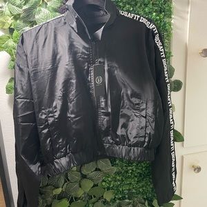 Diosa Fit cropped zip up windbreaker size large NWT